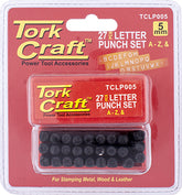 Letter punch set 5mm (a-z) capital black finish